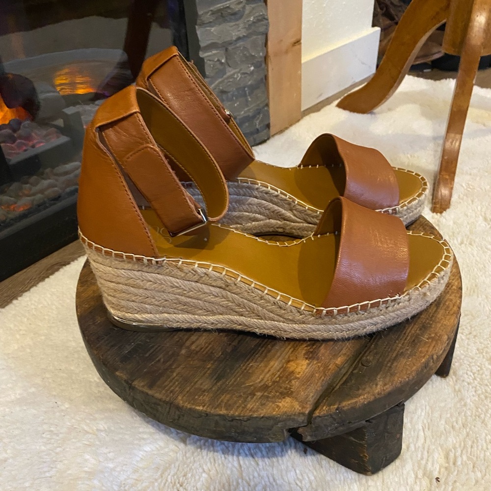 Franco Sarto jute wrapped espadrille wedge sandal